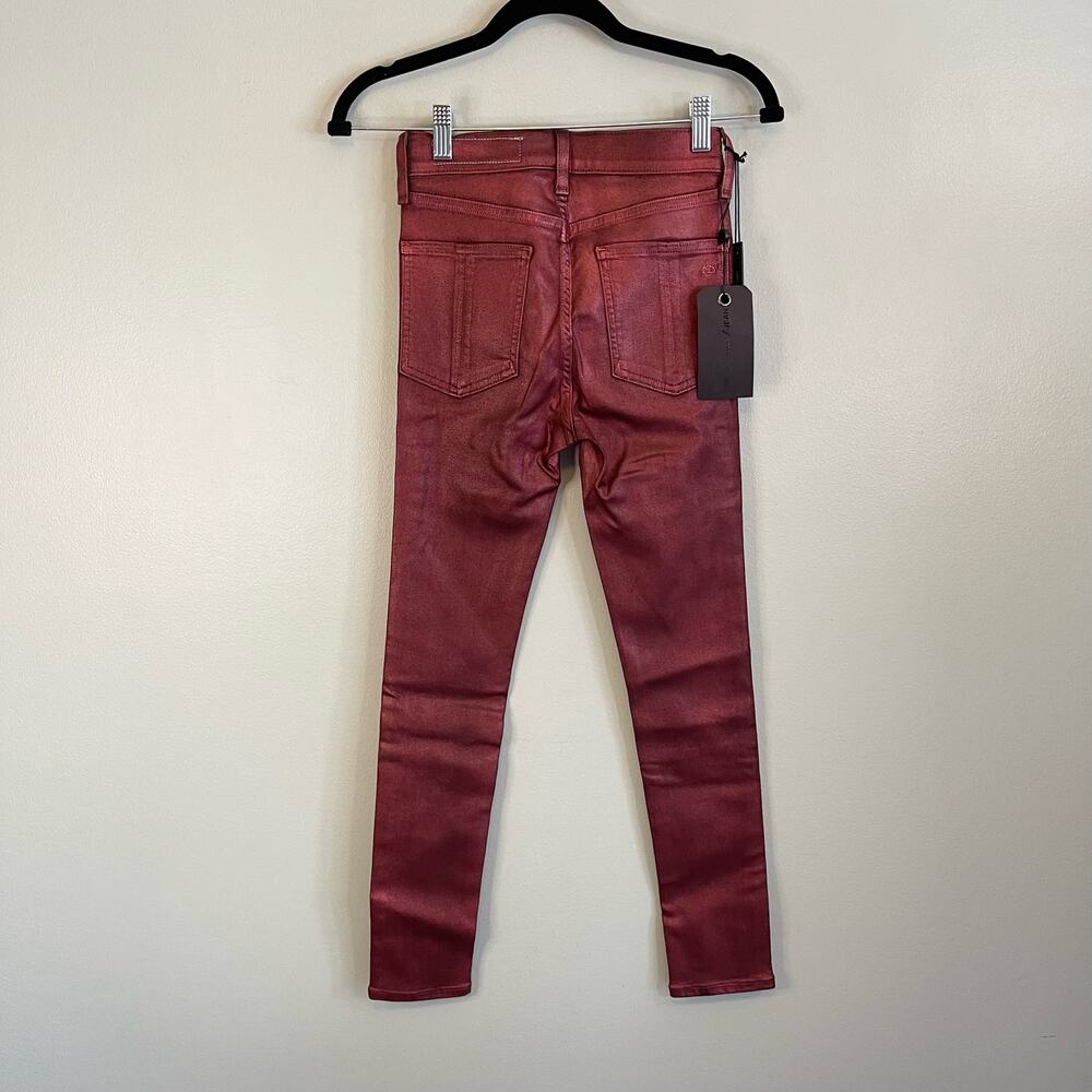Rag & Bone Jeans Womens 24 Redmet Metallic High Rise Ankle Skinny Stretch NWT - Picture 2 of 9